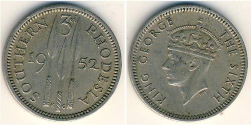 3 Penny Southern Rhodesia (1923-1980) Rame/Nichel Giorgio VI (1895-1952)