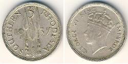 3 Penny Southern Rhodesia (1923-1980) Silber Georg VI (1895-1952)