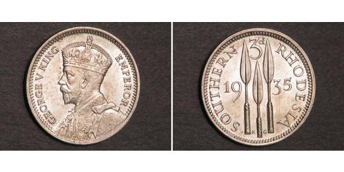 3 Penny Southern Rhodesia (1923-1980) Silber 