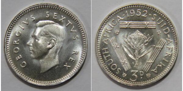 3 Penny Südafrika Silber 