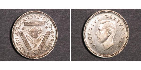 3 Penny South Africa Silver 