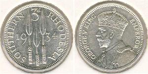 3 Penny Southern Rhodesia (1923-1980) Silver 