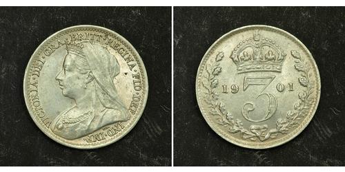 3 Penny United Kingdom Silver Victoria (1819 - 1901)