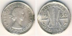 3 Penny Australia (1939 - )  Elizabeth II (1926-2022)