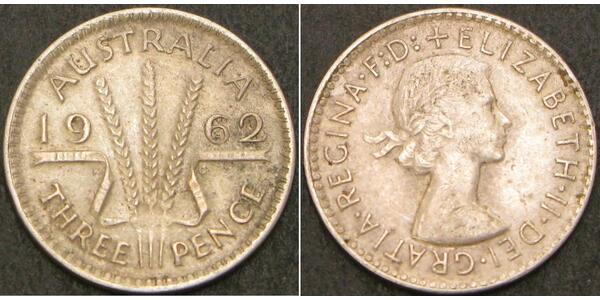 3 Penny Australia (1939 - )  Elizabeth II (1926-2022)