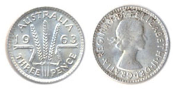 3 Penny Australien (1939 - )  Elizabeth II (1926-2022)