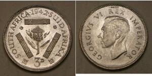 3 Penny South Africa 銀 乔治六世 (1895-1952)