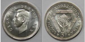 3 Penny South Africa 銀 