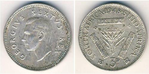 3 Penny South Africa 銀 