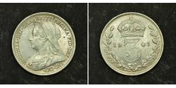 3 Penny 英国 銀 维多利亚 (英国君主)