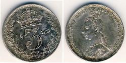 3 Penny 英国 銀 
