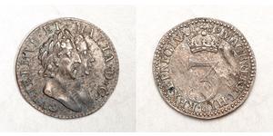 3 Penny 英国 銀 