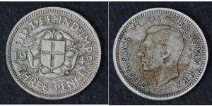3 Penny 英国 銀 