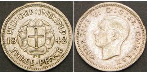 3 Penny 英国 銀 