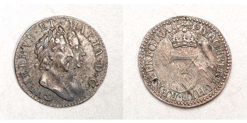 3 Penny 英国 銀 