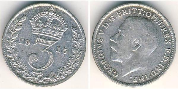 3 Penny 英国 銀 