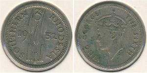 3 Penny 南羅德西亞 銅/镍 乔治六世 (1895-1952)