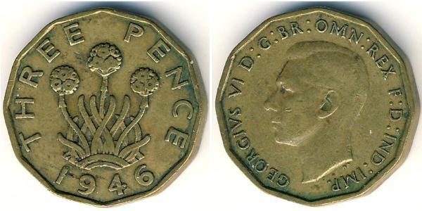 3 Penny 英国 青铜/镍 