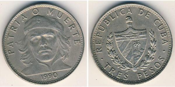 3 Peso Cuba Copper/Nickel Ernesto "Che" Guevara