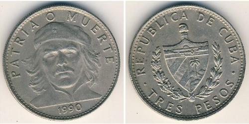 3 Peso Cuba Cuivre/Nickel Ernesto "Che" Guevara