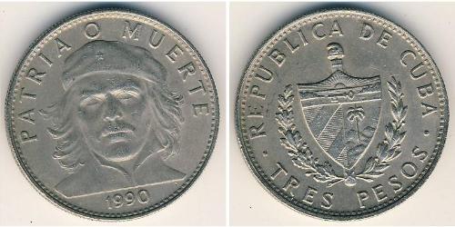 3 Peso Kuba Kupfer/Nickel Ernesto "Che" Guevara