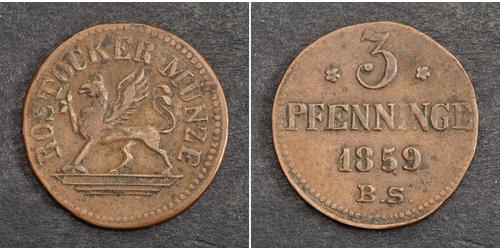 3 Pfennig States of Germany Cobre 