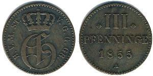 3 Pfennig States of Germany Copper 