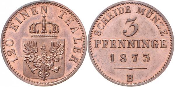 3 Pfennig Regno di Prussia (1701-1918) Rame 