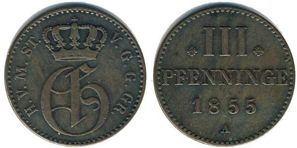 3 Pfennig 联邦州 (德国) 銅 