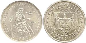 3 Reichsmark République de Weimar (1918-1933) Argent 