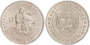 3 Reichsmark République de Weimar (1918-1933) Argent 