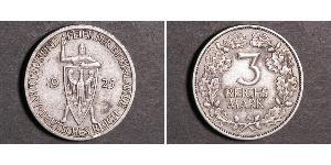 3 Reichsmark République de Weimar (1918-1933) Argent 