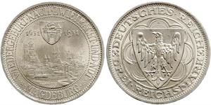 3 Reichsmark République de Weimar (1918-1933) Argent 