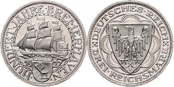 3 Reichsmark République de Weimar (1918-1933) Argent 