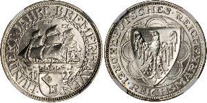 3 Reichsmark Repubblica di Weimar (1918-1933) Argento 