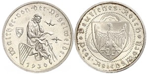 3 Reichsmark Repubblica di Weimar (1918-1933) Argento 