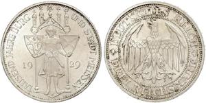 3 Reichsmark Repubblica di Weimar (1918-1933) Argento 