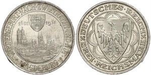 3 Reichsmark Repubblica di Weimar (1918-1933) Argento 