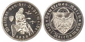 3 Reichsmark Repubblica di Weimar (1918-1933) Argento 