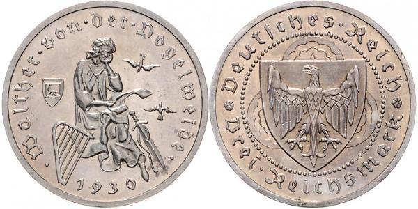 3 Reichsmark Repubblica di Weimar (1918-1933) Argento 