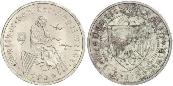 3 Reichsmark Repubblica di Weimar (1918-1933) Argento 