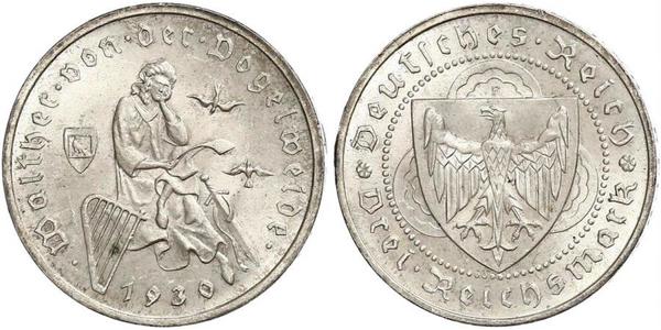 3 Reichsmark Repubblica di Weimar (1918-1933) Argento 