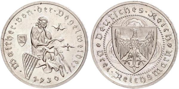 3 Reichsmark Repubblica di Weimar (1918-1933) Argento 