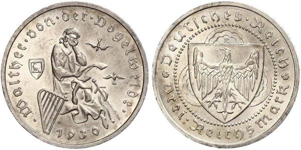 3 Reichsmark Repubblica di Weimar (1918-1933) Argento 