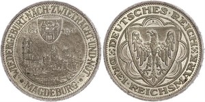 3 Reichsmark República de Weimar (1918-1933) Plata 