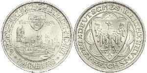 3 Reichsmark República de Weimar (1918-1933) Plata 