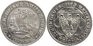 3 Reichsmark República de Weimar (1918-1933) Plata 