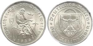 3 Reichsmark República de Weimar (1918-1933) Plata 