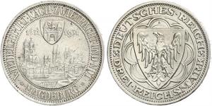 3 Reichsmark República de Weimar (1918-1933) Plata 