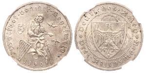 3 Reichsmark República de Weimar (1918-1933) Plata 